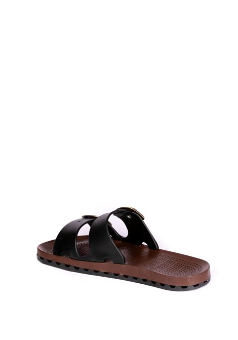 Black jolla moka sandal SENSI | 4153MOKA-001